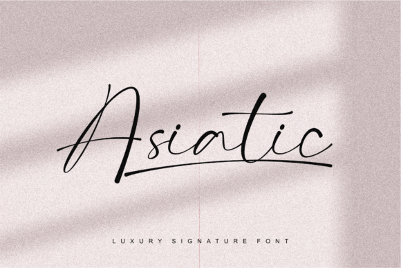 Asiatic Signature Script: A Touch of Handwritten Elegance