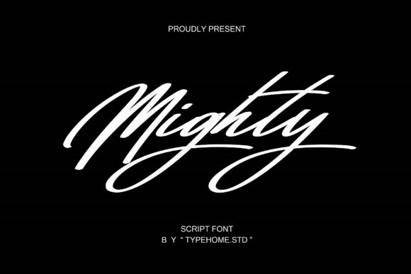 Mighty Script: A Flowing Typeface for Romantic and Elegant Designs