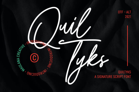 Quiltyks Script: A Handwritten Font with Modern Elegance